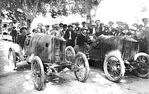 1910 Monte Ventoso - Giuppone e Boillot su Lion-Peugeot