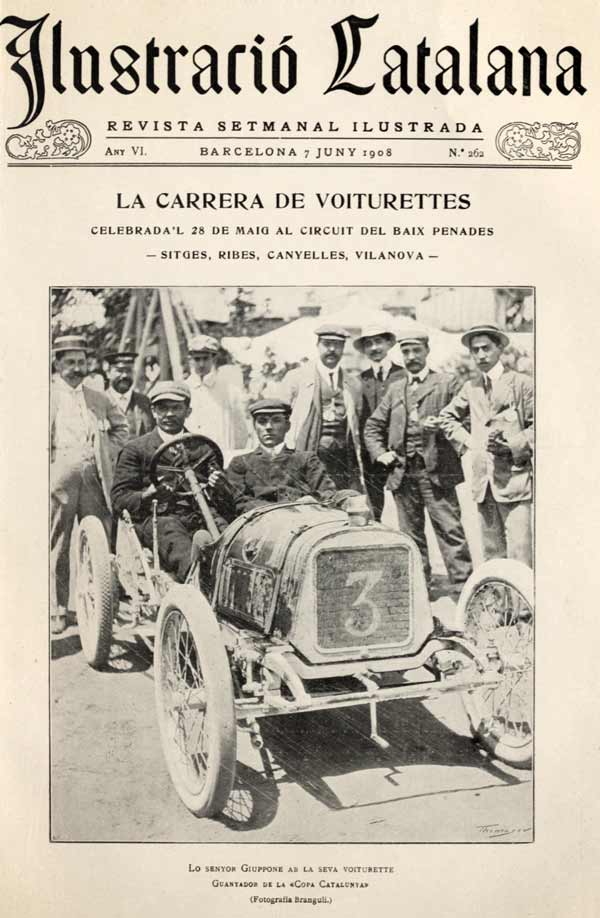 1908 Giuppone vincitore della Coppa di Catalogna