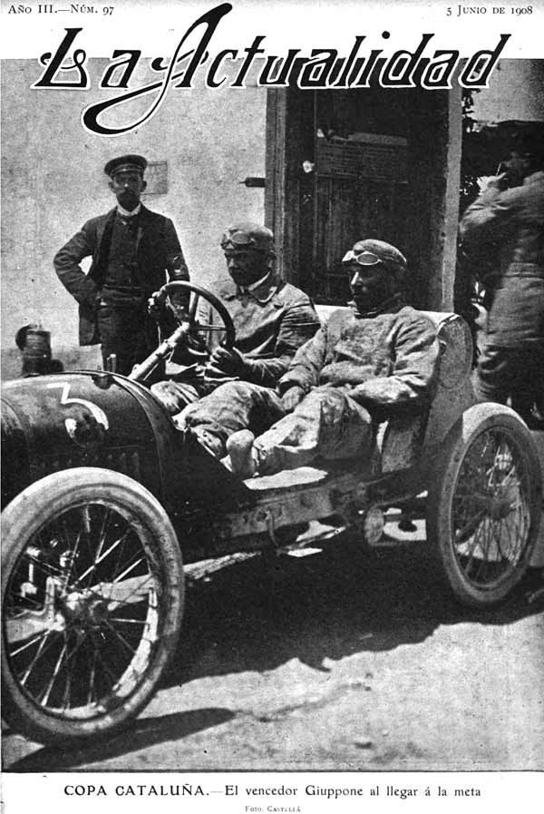 1908 Giuppone vincitore della Coppa di Catalogna